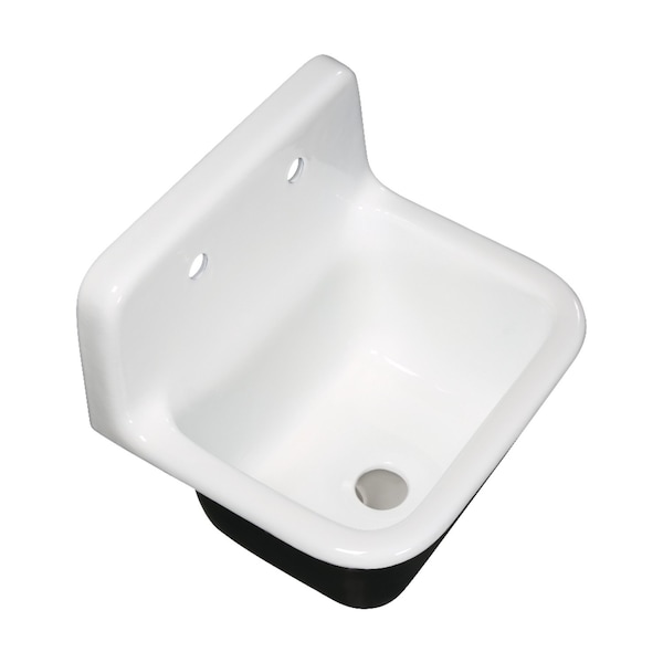 Fauceture Wall Mount Kitchen Sink, Wall Mount Mount, White Finish GCKWS221822 - main